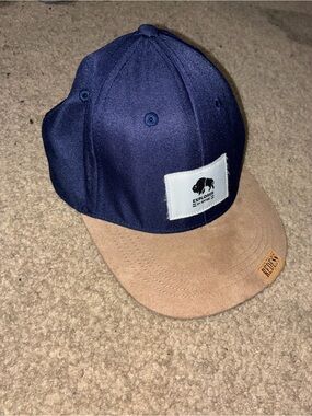 Kids Two-Tone Navy and Tan Cap